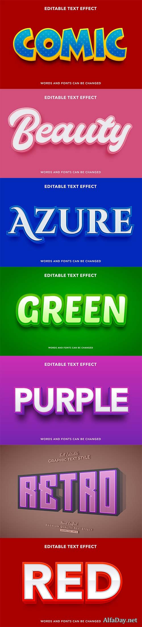3d editable text style effect vector vol 247