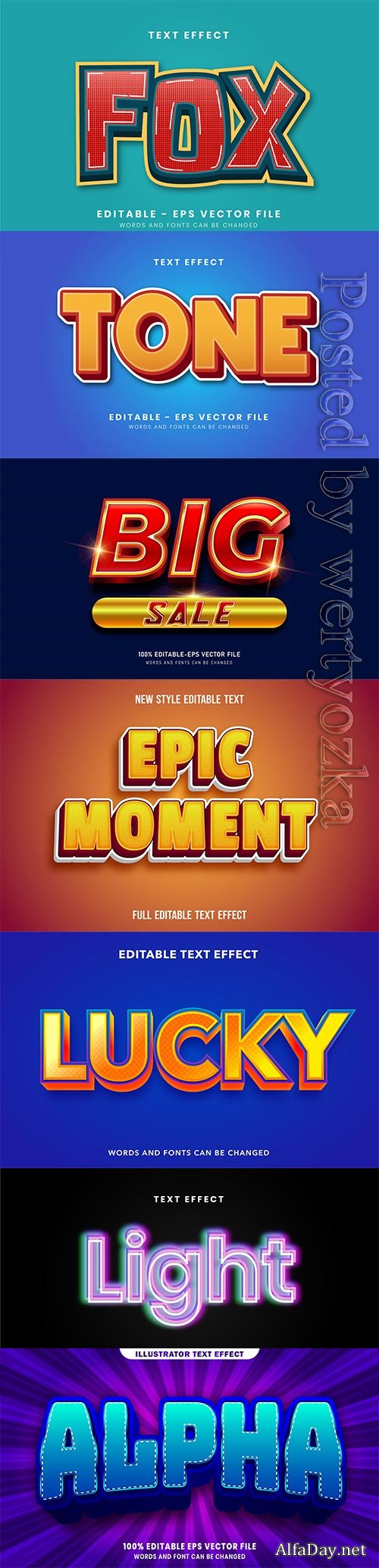 3d editable text style effect vector vol 263