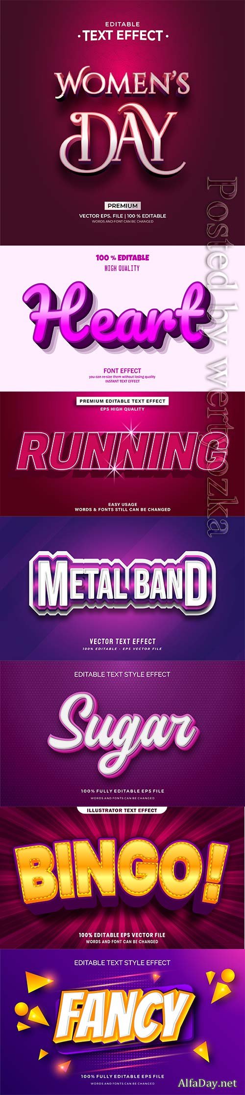 3d editable text style effect vector vol 302