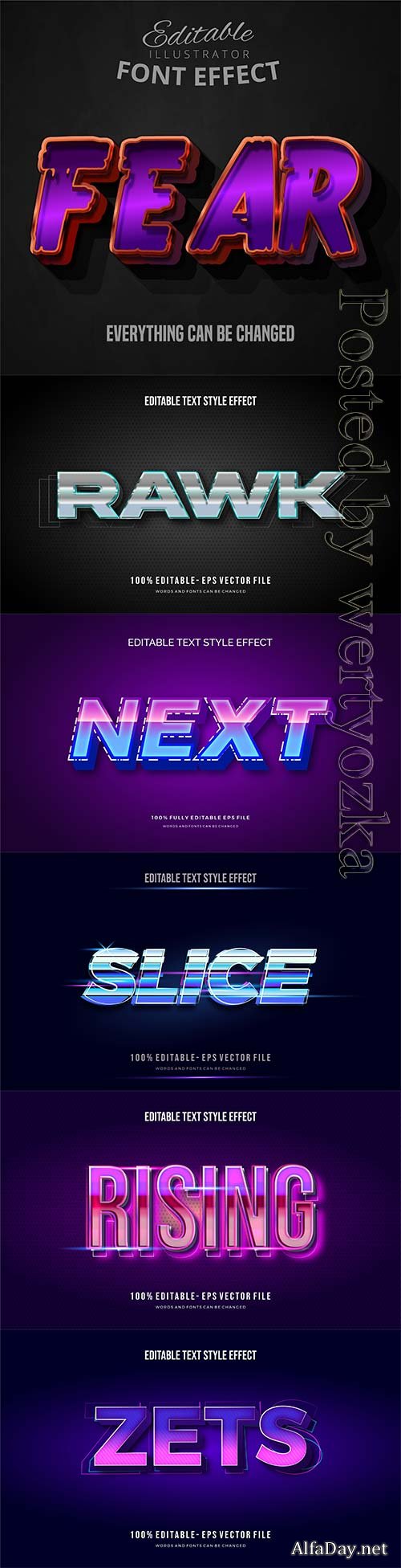 3d editable text style effect vector vol 299