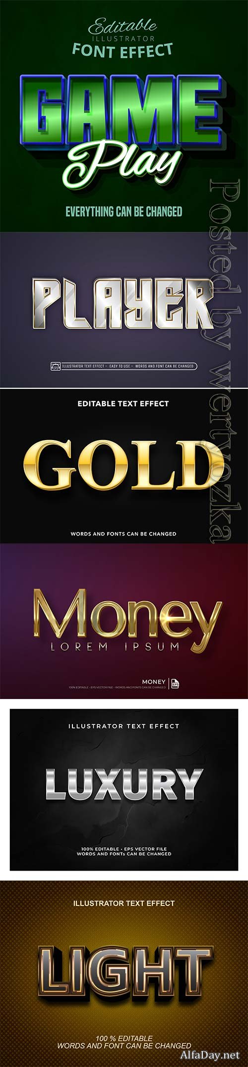 3d editable text style effect vector vol 298