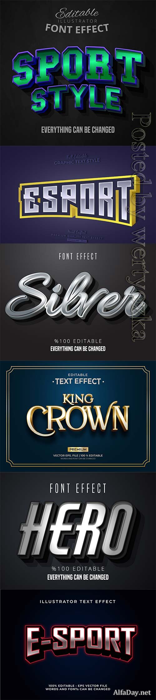 3d editable text style effect vector vol 308