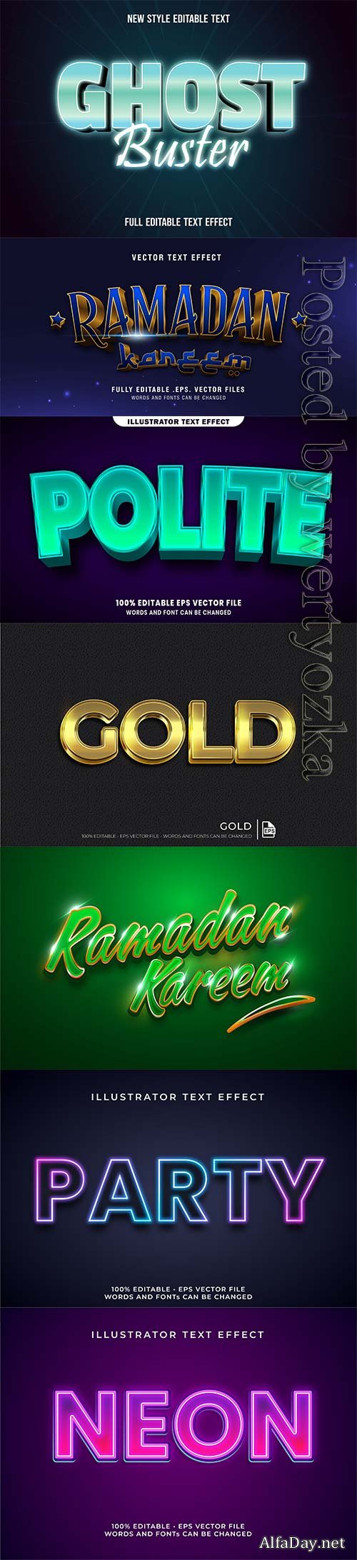 3d editable text style effect vector vol 307