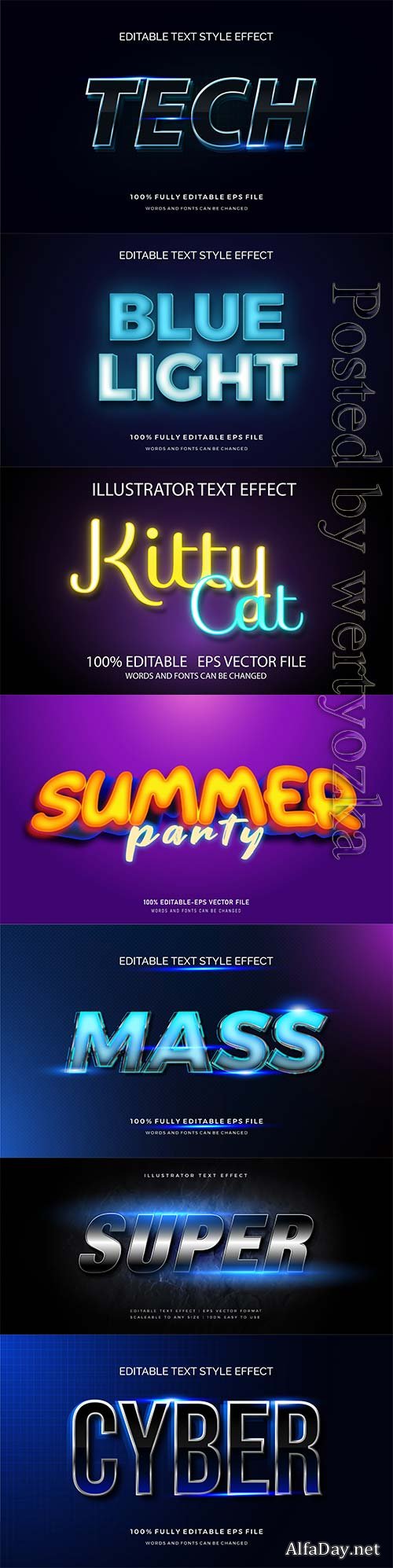 3d editable text style effect vector vol 305