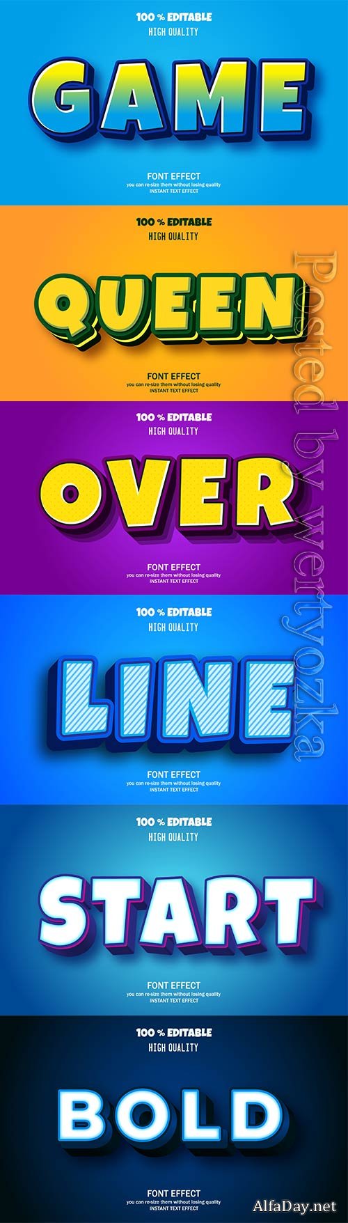 3d editable text style effect vector vol 314