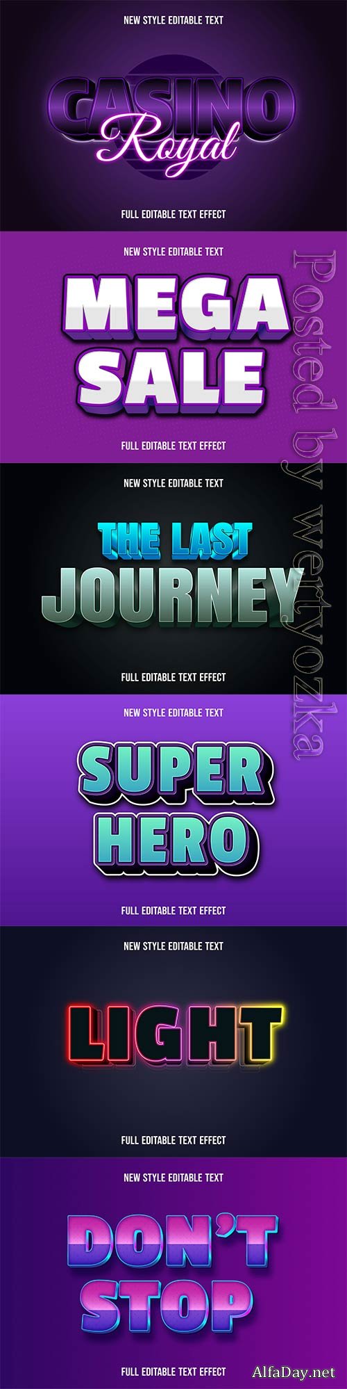 3d editable text style effect vector vol 331