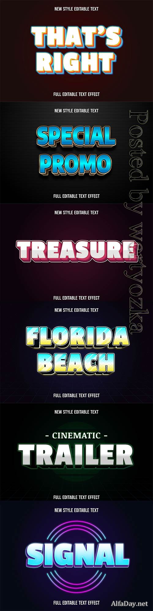 3d editable text style effect vector vol 330