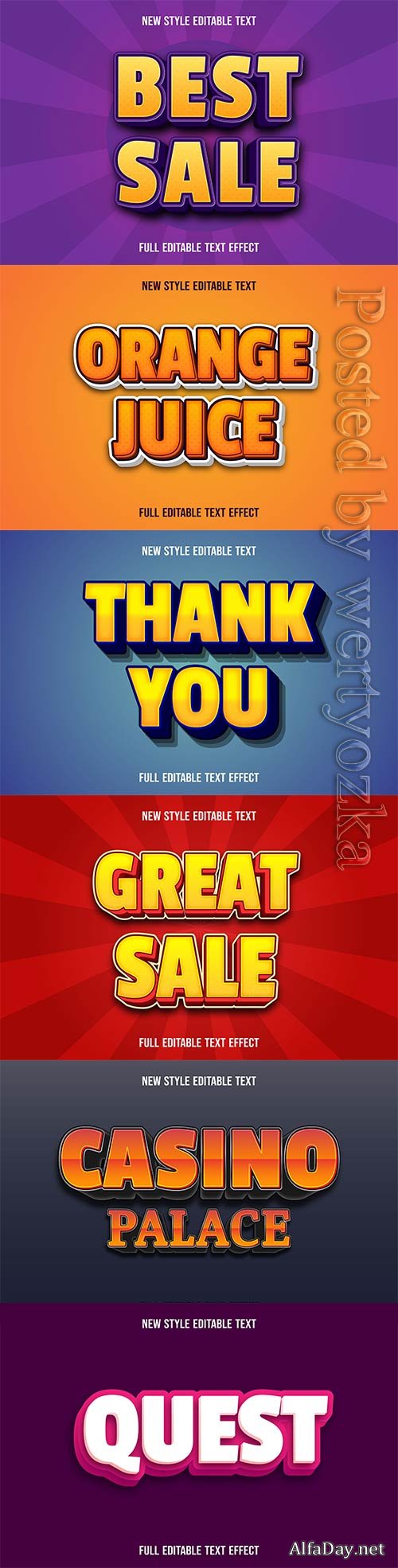 3d editable text style effect vector vol 328