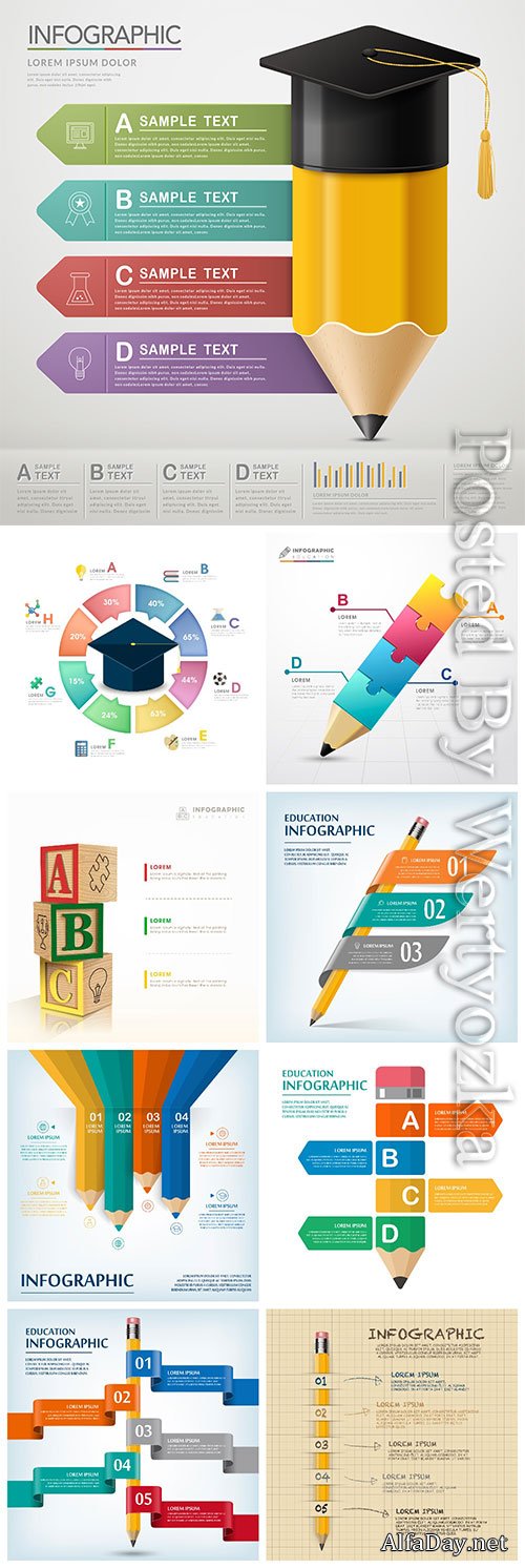 Infographic template concept vector design vol 2