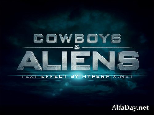 Cinematic 3D Text Effect PSD Design Template