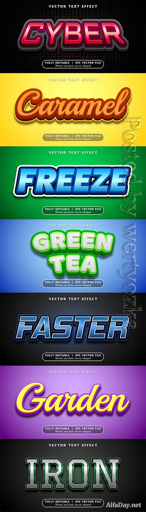 3d editable text style effect vector vol 424