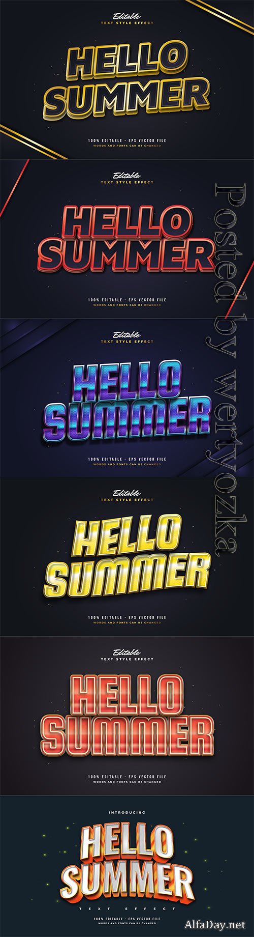 Hello summer text with vintage style