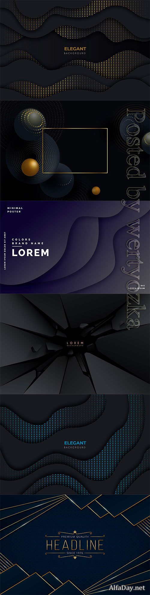 Vector luxury black and gold background