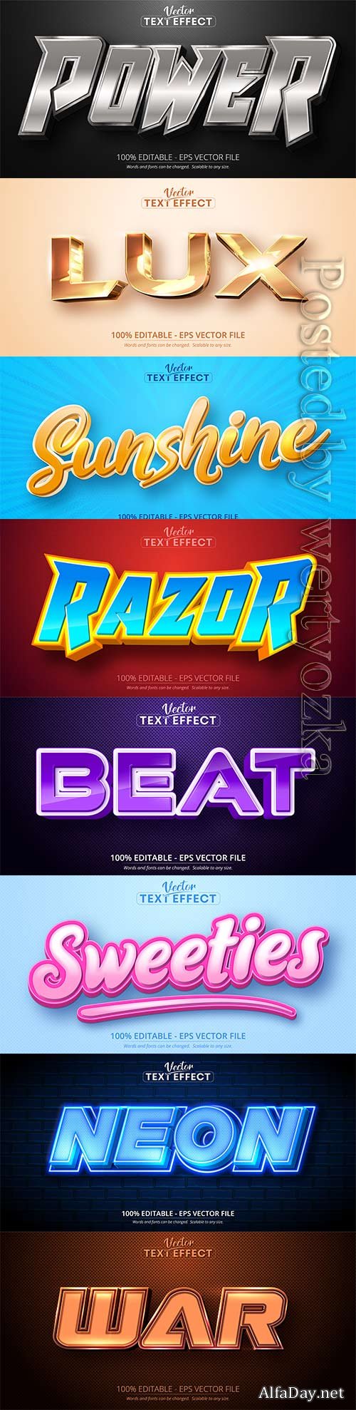 3d editable text style effect vector vol 490