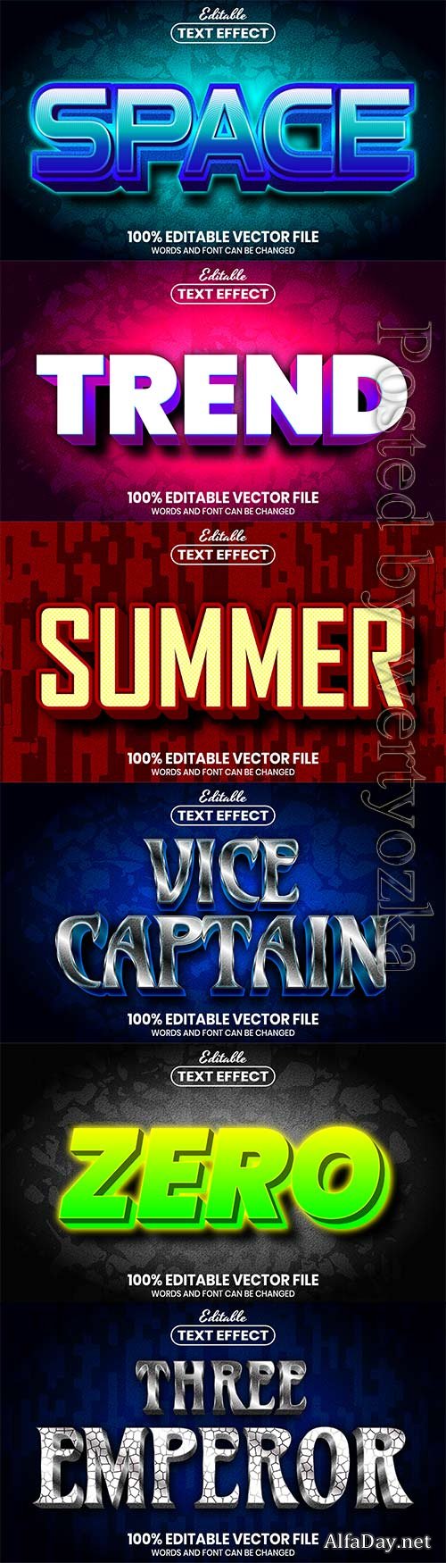 3d editable text style effect vector vol 487