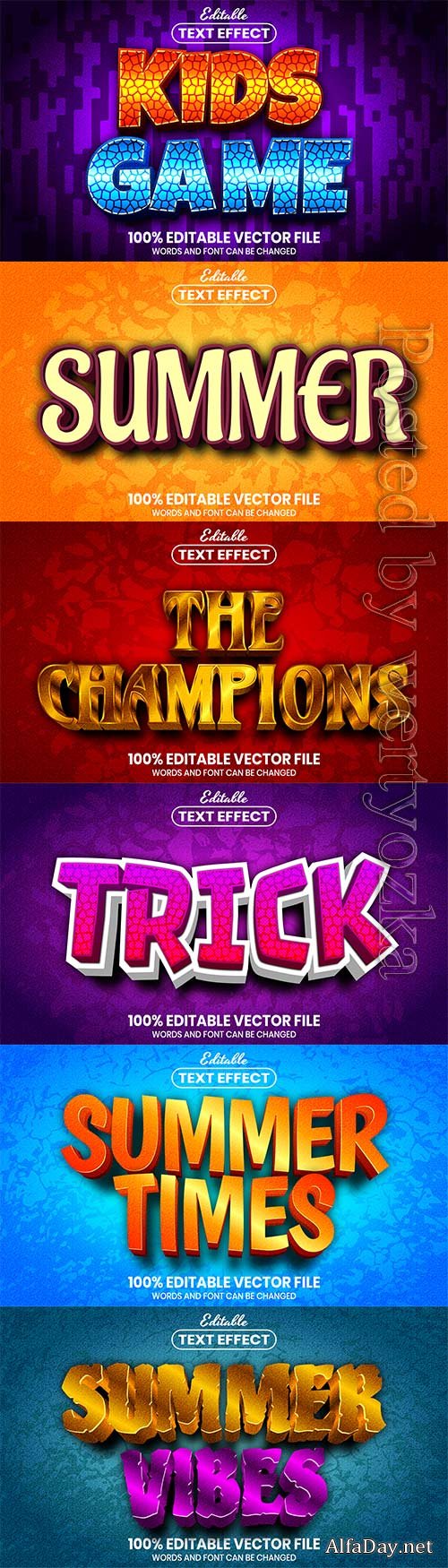 3d editable text style effect vector vol 485