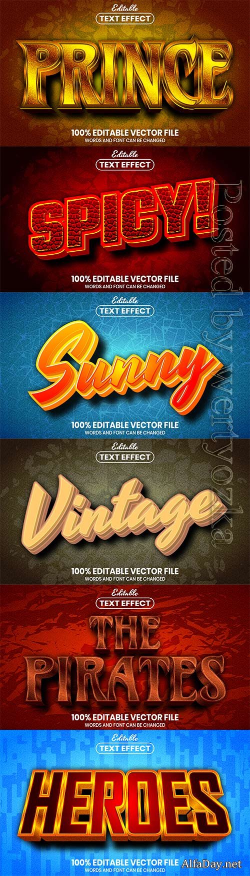 3d editable text style effect vector vol 483