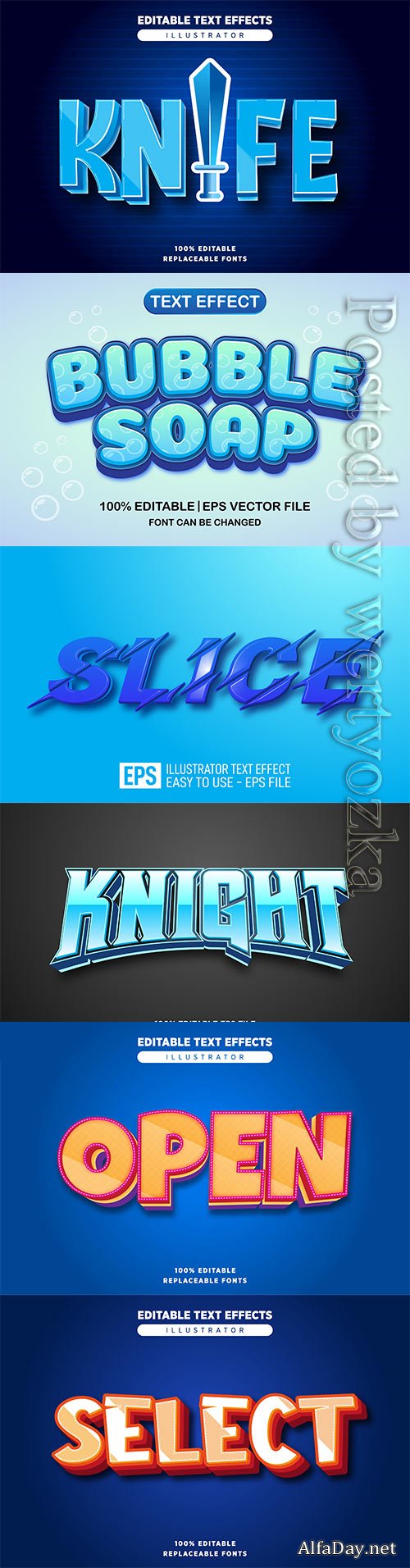 3d editable text style effect vector vol 522