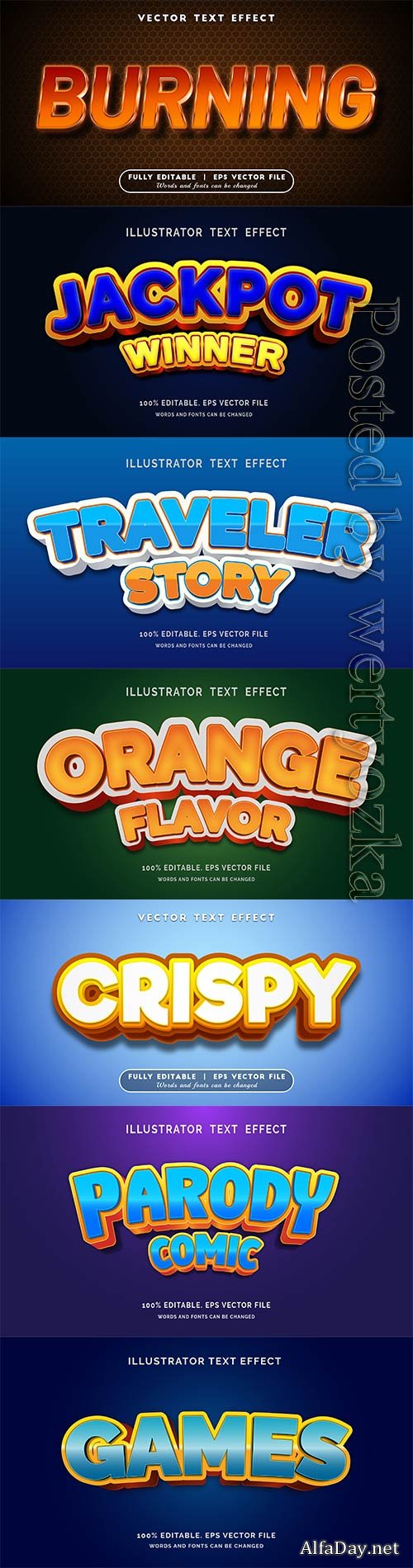 3d editable text style effect vector vol 543