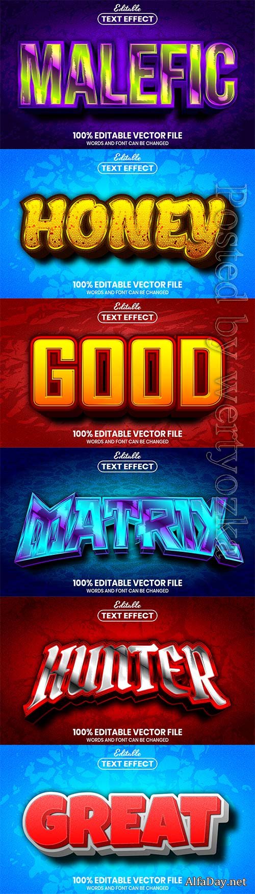 3d editable text style effect vector vol 553