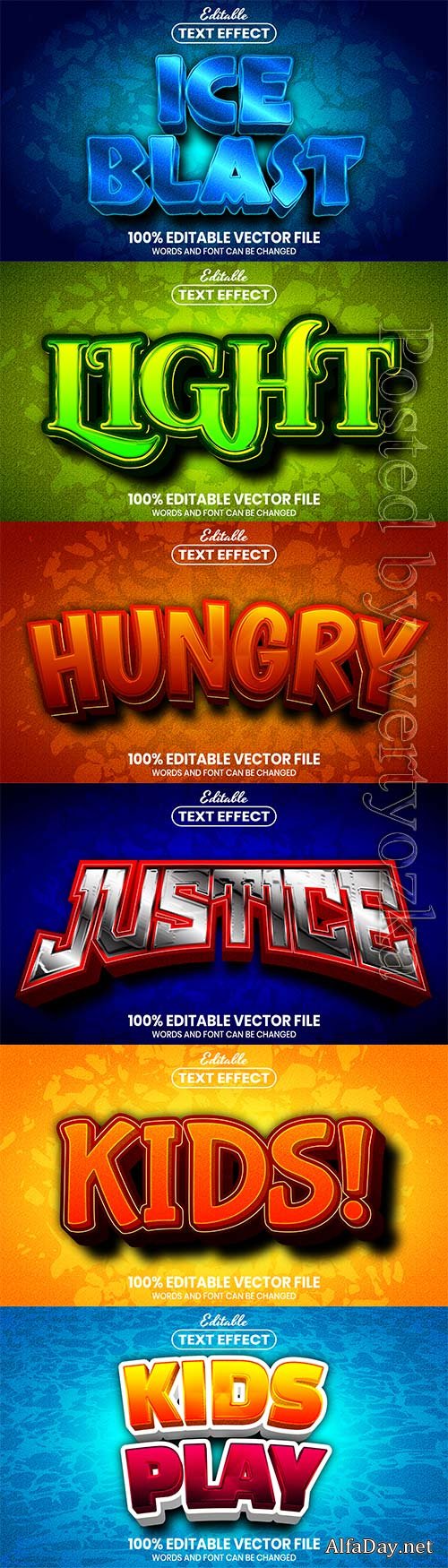 3d editable text style effect vector vol 551