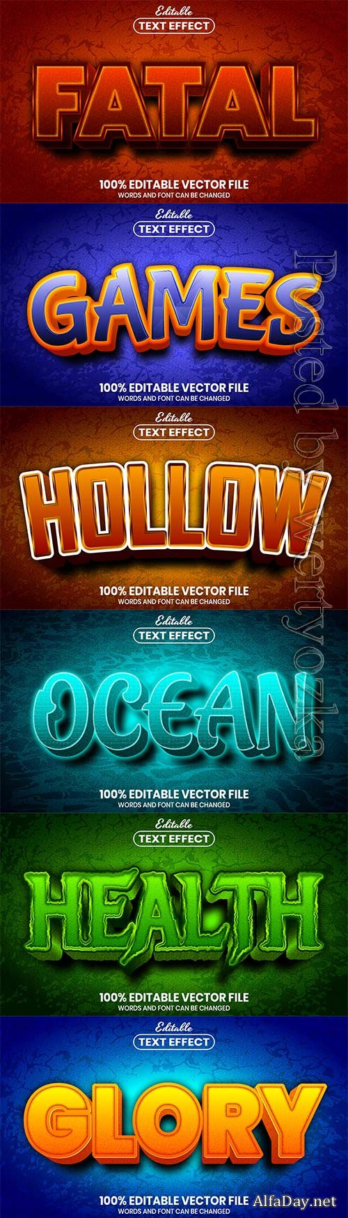 3d editable text style effect vector vol 602