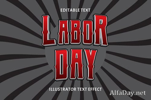 Labor day retro editable text effect