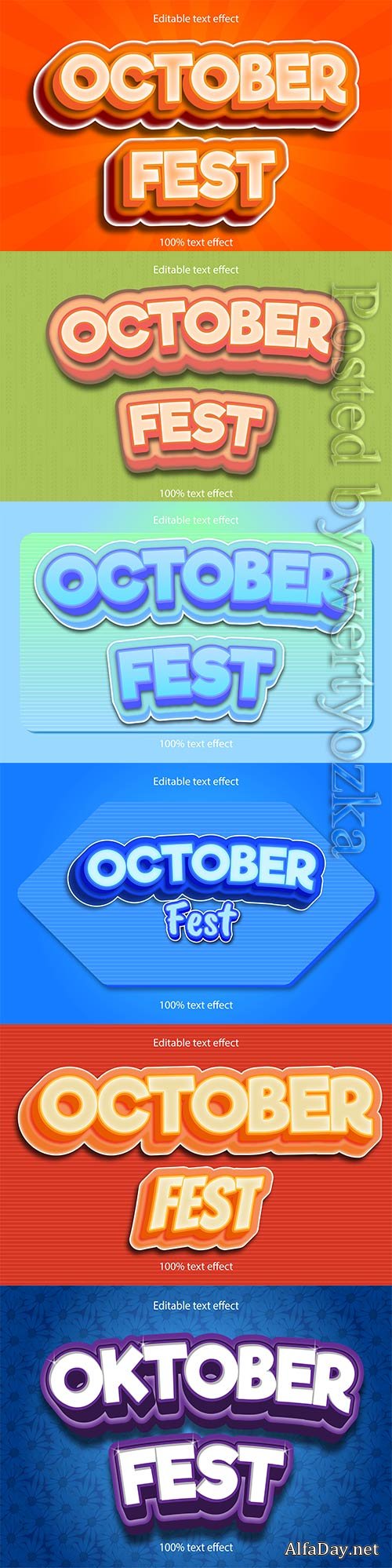 October fest editable text effect vol 5