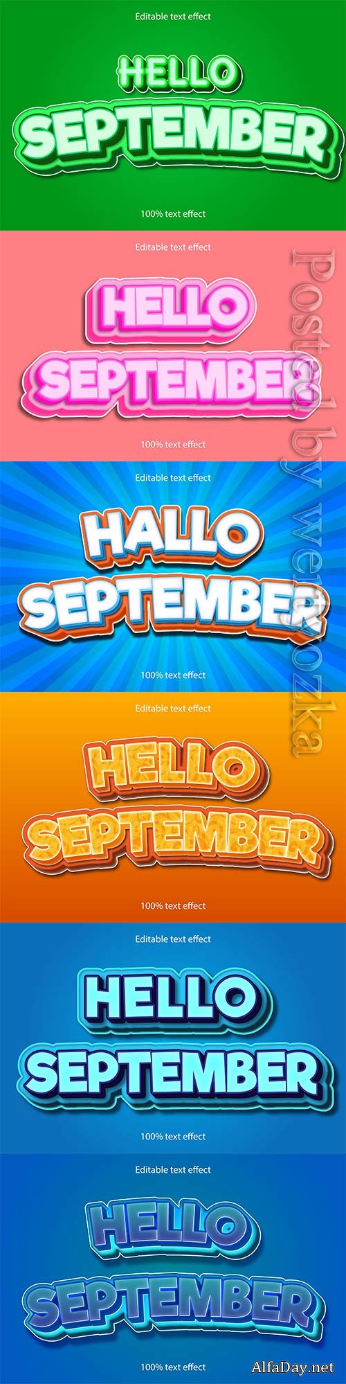 Hello september editable text effect vol 8