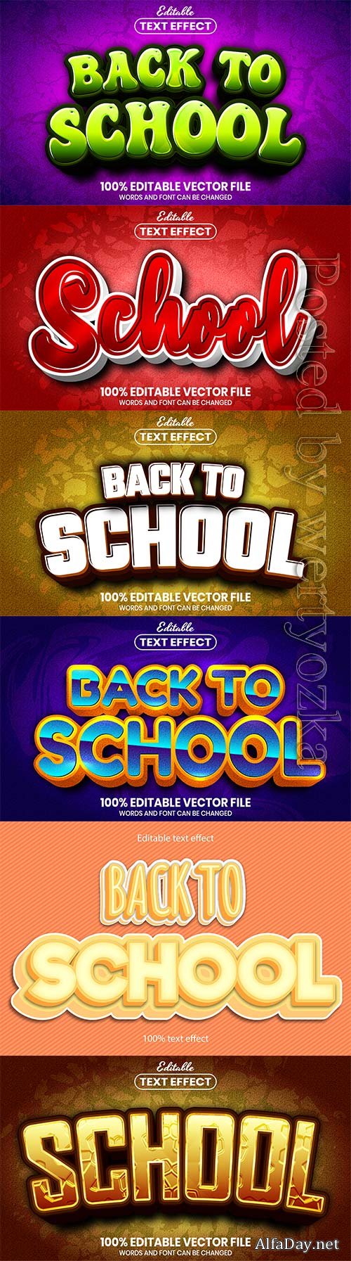 Back to school editable text effect vol 6