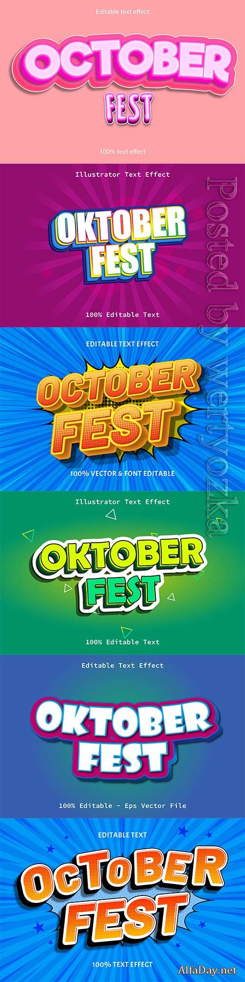 October fest editable text effect vol 8