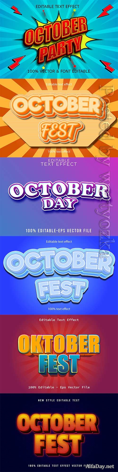 October fest editable text effect vol 10