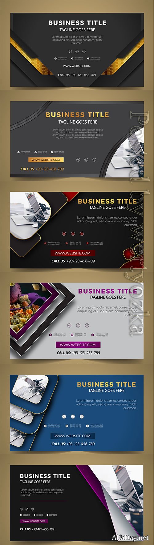 Modern business banner vector template design