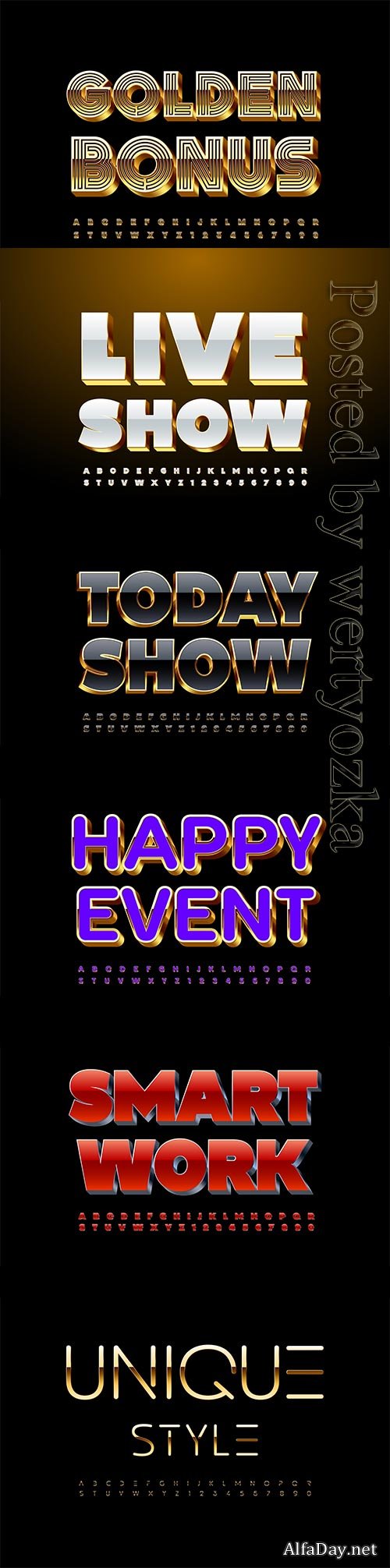 3d editable text style effect vector vol 674