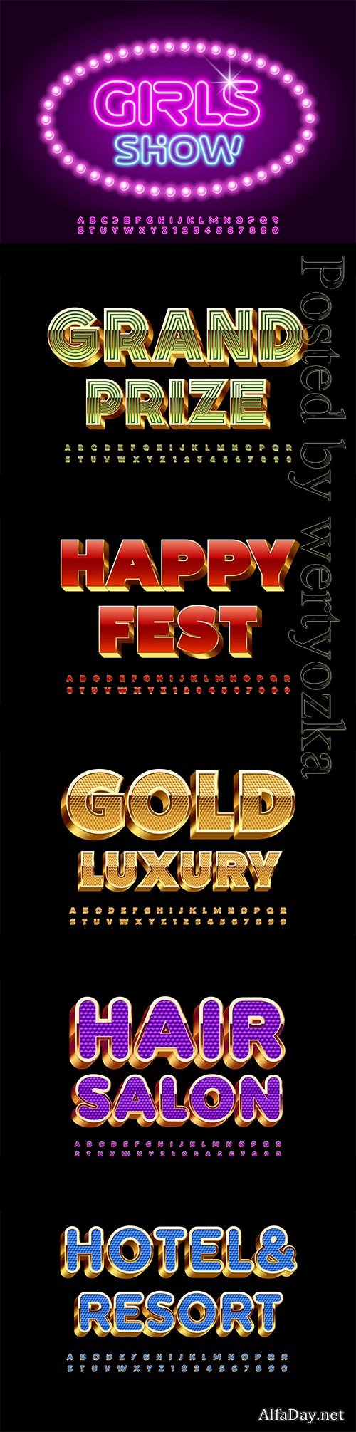 3d editable text style effect vector vol 675