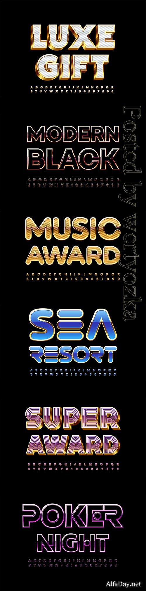 3d editable text style effect vector vol 672
