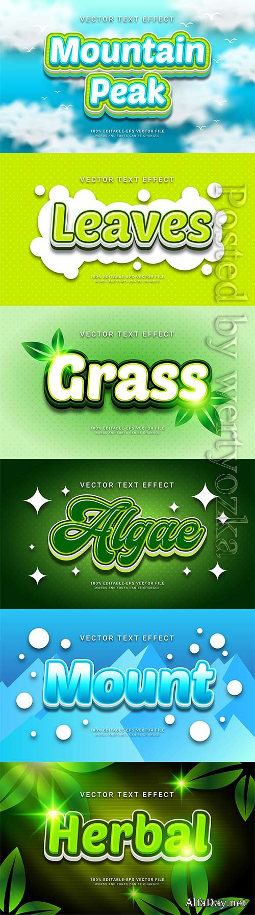 3d editable text style effect vector vol 691