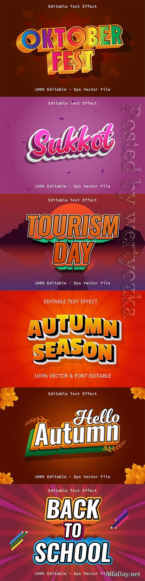 3d editable text style effect vector vol 701