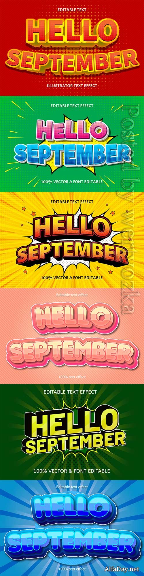 Hello september editable text effect vol 12