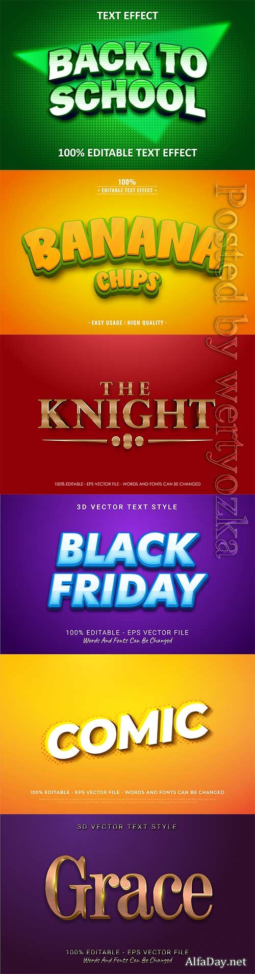 3d editable text style effect vector vol 714