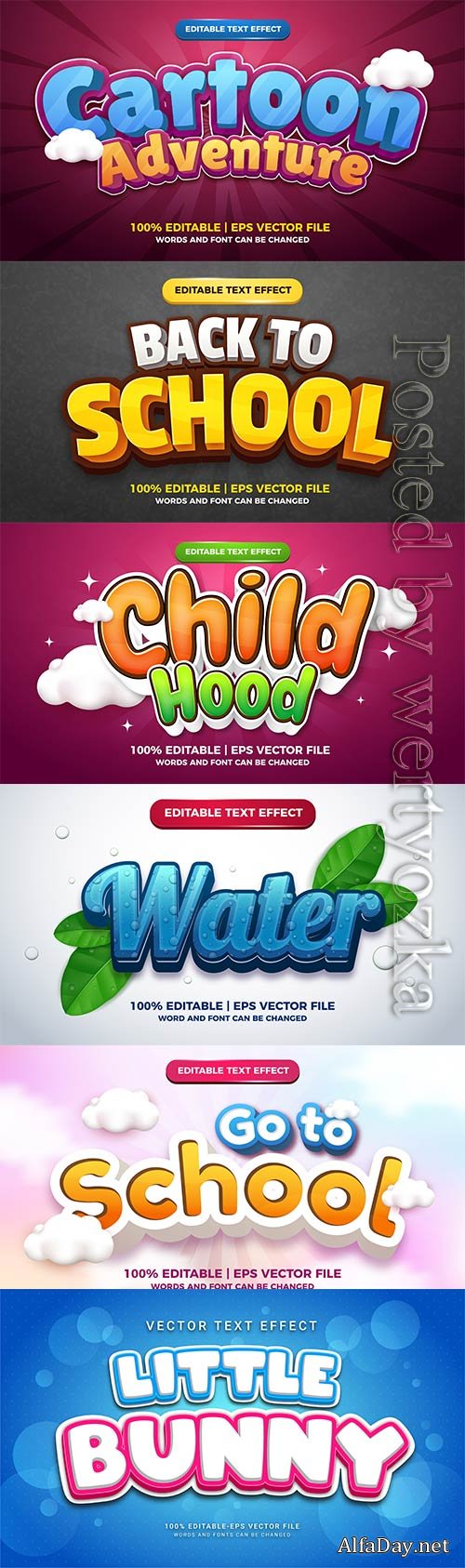 3d editable text style effect vector vol 732
