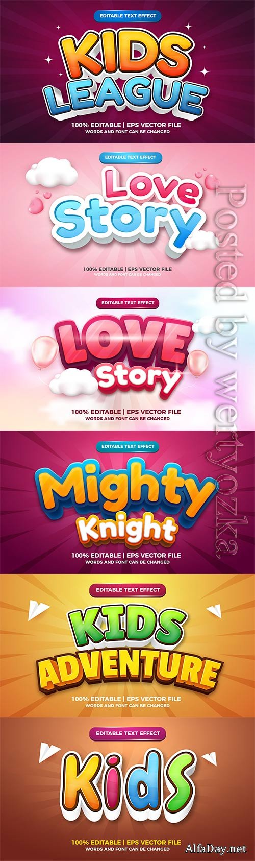 3d editable text style effect vector vol 730
