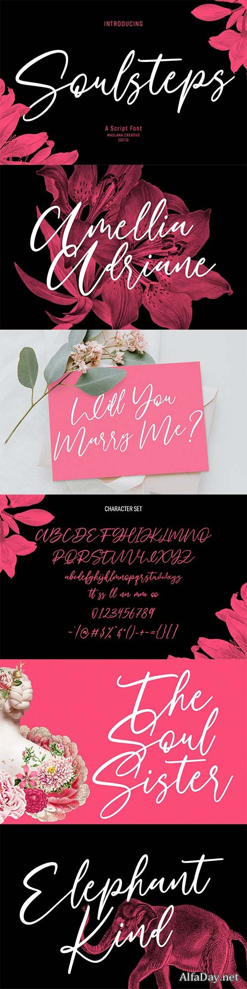 Soulsteps Signature Font