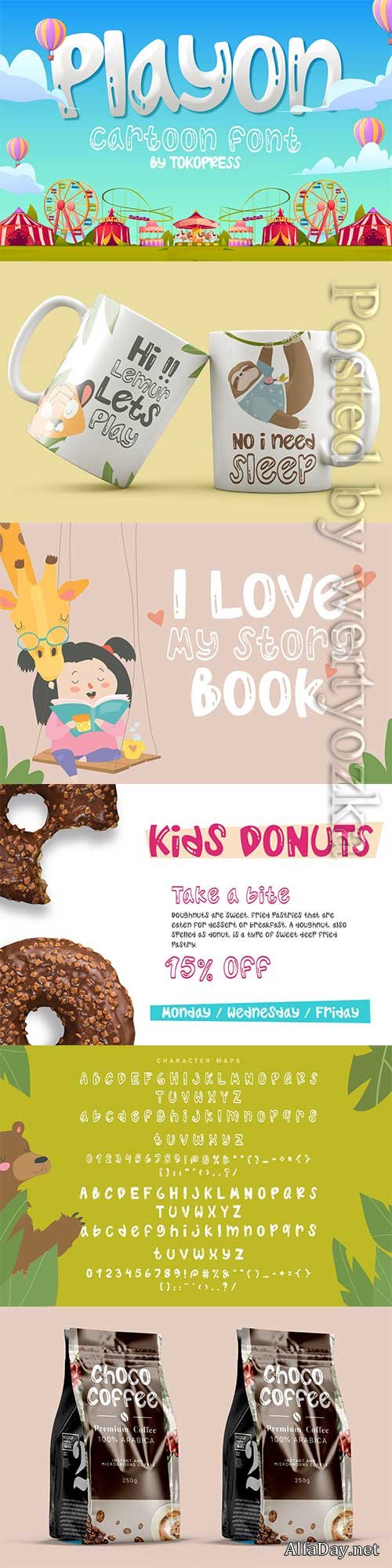 Playon - kids font