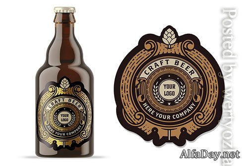 Vintage Style Beer Label Layout