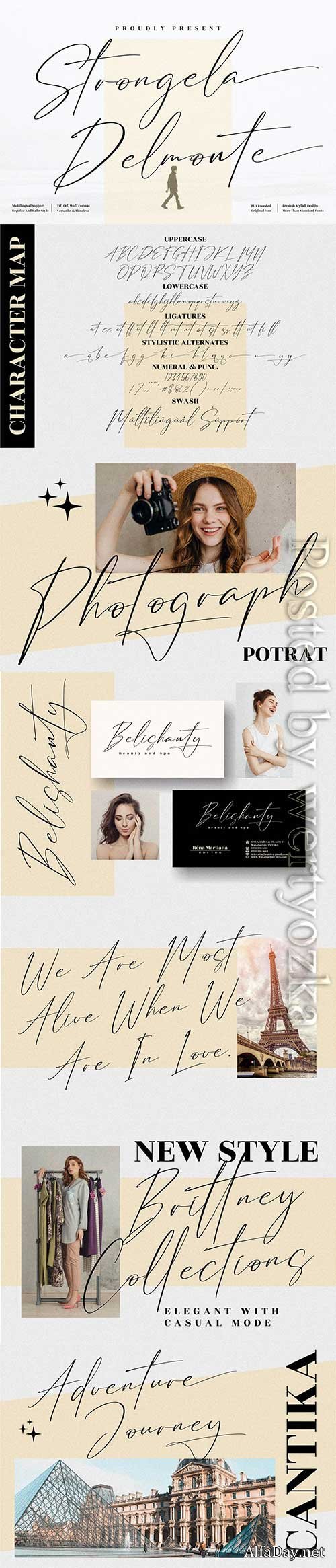 Font Strongela Delmonte Signature