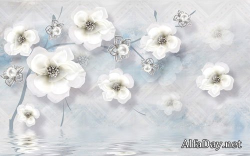Floral modern minimalist tv background wall decorative painting