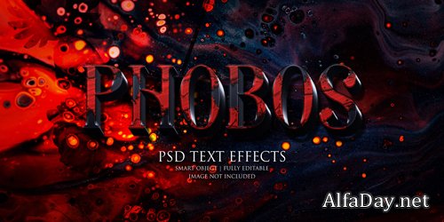 Phobos text effect Premium Psd