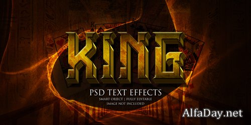 King text effect Premium Psd