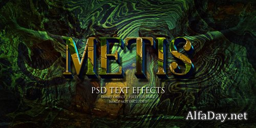 Metis text effect Premium Psd